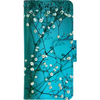 Pouzdro na mobilní telefon Pouzdro Xiaomi Redmi Note 15 Pro 5G knížkové Modré s květy (kryt neboli obal na Xiaomi Redmi Note 15 Pro 5G)