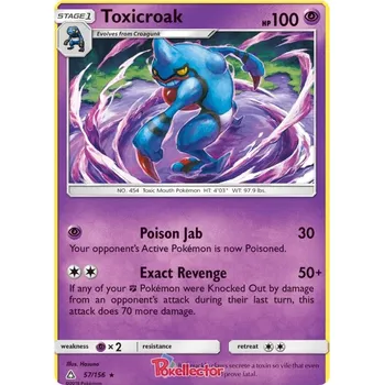 Sběratelská karetní hra Toxicroak 057/156 - Ultra Prism Typ karty: Non-Holo