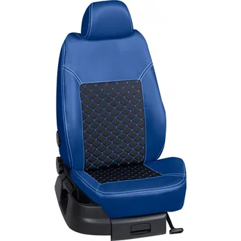 Potah sedadla Autopotahy Volkswagen TOURAN / TOURAN /10.2010-09.2015, Touran (7 míst), KOŽENKA > OR 0427 (OR 0427 / Modrý koženkový bok)