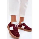 Bordó dámské semišové sneakers Daniel Lopez Just Dare Velikost: 39