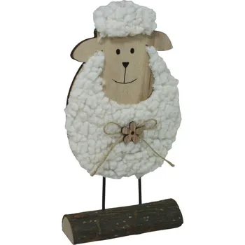 Ovečka s plyšem a mašlí 20cm 4000069