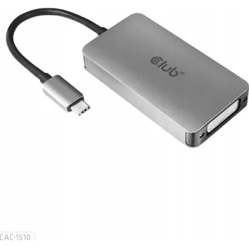CLUB3D cac-1510 USB-C na DVI-D Dual Link, šedý