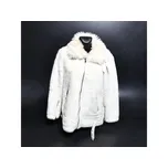 Dámská bunda ZARA bílá chlupatá M