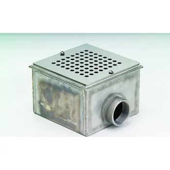 Čtvercová podlahová výpust nerez s přírubou pro fólii