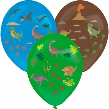 Balónek Balónky s nálepkami Dinosaury 35cm 3ks