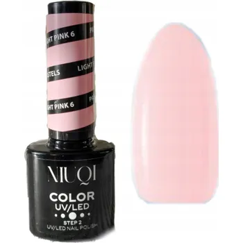 Lak na nehty NIUQI Hybridní lak na nehty UV/LED poloprůhledný růžový 6