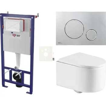 Klozet Siko Závěsný WC set do lehkých stěn / předstěnová SAT SSTOR7271K