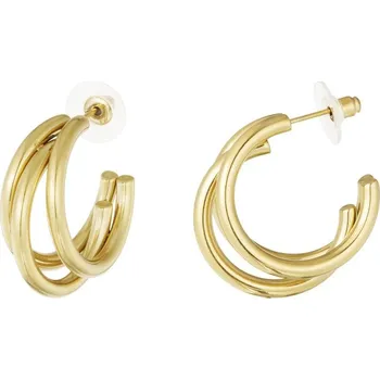 Náušnice ORNAMENTI Pozlacené náušnice Triple Hoops small gold