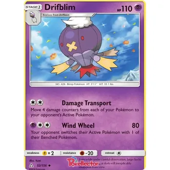 Sběratelská karetní hra Drifblim 052/156 - Ultra Prism Typ karty: Non-Holo