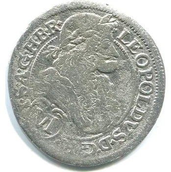 Leopold I. VI Kreuzer 1690. Graz. Ag.