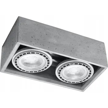 Stropní Svítidlo čtvercový SOLLUX LIGHTING 27 x 10 cm šedý