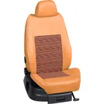 Autopotahy Volkswagen TOURAN / TOURAN /10.2010-09.2015, Touran (7 míst), KOŽENKA > OR 0364 (OR 0364 / Hnědý koženkový bok)