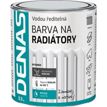 barva na kov Denas 0100 barva na radiátory 300 g bílá