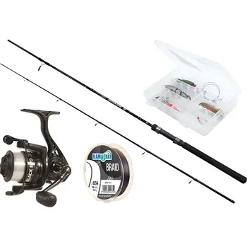 Rybářský prut WIZARD - Přívlačový set Prut Active Spin Light 2,1 m + Naviják Black Evo