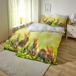 3Pagen Povlečení na jednolůžko "Zajíček" Velikost: Povlak na polštář 80 x 80 cm. Povlak na přikrývku 135 x 200 cm.