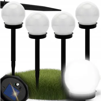 Venkovní osvětlení Solární lampa zapichovací MAXSELL bílá 34 cm 4 ks