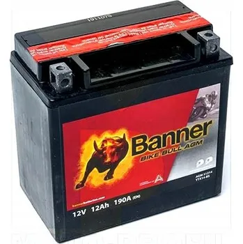 Motobaterie Banner 12Ah Bike Bull AGM 12V 190A akumulátor 150x87x147mm