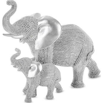 Váza DEKORAČNÍ FIGURKA ELDO 25X12X20 CM STŘÍBRNÁ