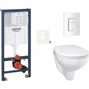 Klozet Siko Závěsný WC set do lehkých stěn / předstěnová montáž GROHE Bau Ceramic GRSBAUSCSH0