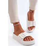 Bílé dámské pěnové pantofle na platformě Big Star Velikost: 41