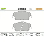 Sada brzdových destiček, kotoučová brzda VALEO 302888