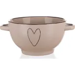miska 13,5cm HEART BÉŽ keramická