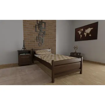 Postel Postel Jolana 90x200 cm masiv - OŘECH + matrace Relax + rošt ZDARMA