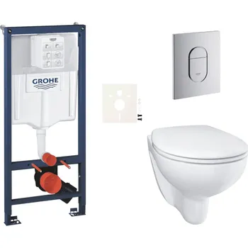 Klozet Siko Závěsný WC set do lehkých stěn / předstěnová montáž GROHE Bau Ceramic GRSBAUA