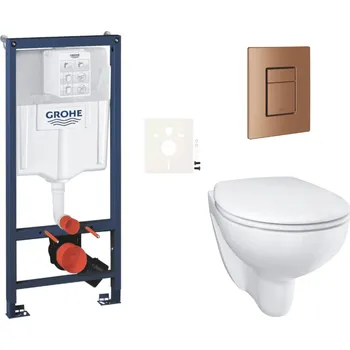 Klozet Grohe Závěsný wc set do lehkých stěn / předstěnová montáž Bau Ceramic SIKOGRSBAUSCDL0