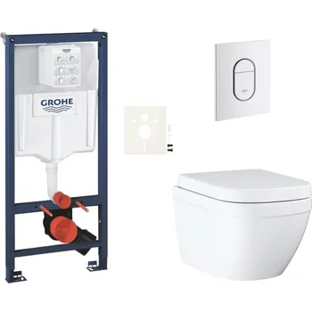 Klozet Siko Závěsný WC set do lehkých stěn / předstěnová montáž GROHE Euro Ceramic GRSEUASH0