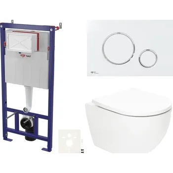 Klozet Siko Závěsný WC set do lehkých stěn / předstěnová SAT Fusion SSTORFU70