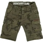 kraťasy pánské ALPHA INDUSTRIES - Crew - dark olive camo_196201 - 38