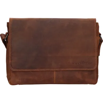 Pánská aktovka Pánská kožená taška přes rameno Greenwood Agust - khaki