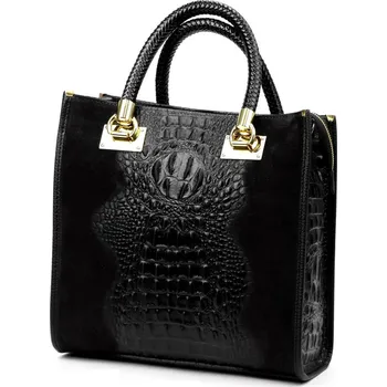 Kabelka Dámská kabelka Luka 26-072 CROCO černá + doprava zdarma