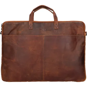 Pánská aktovka Pánská kožená taška na notebook Greenwood Malony - světle hnědá