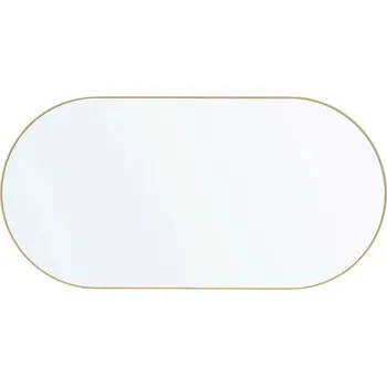 Zrcadlo Oválné zrcadlo do koupelny Oval Line 100 x 50 cm v zlatém rámu
