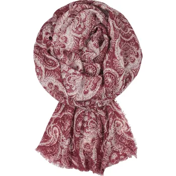 Šátek Bavlněný šátek se vzorem Ganga vínová