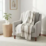 Luxusní hebká hřejivá deka KORALL FLUTTO - imitace vlny, béžová kostka 150×200 cm