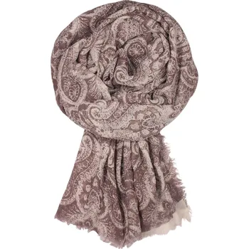 Šátek Bavlněný šátek se vzorem Ganga hnědá