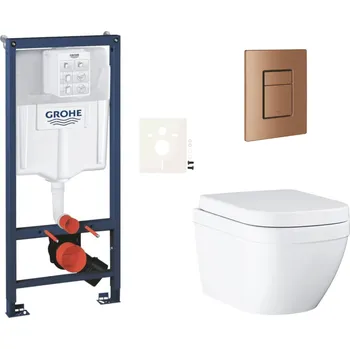 Klozet Siko Závěsný WC set do lehkých stěn / předstěnová montáž GROHE Euro Ceramic GRSEUSCDL0