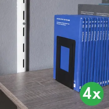 Prodejní regál Element System Kovové regálové děliče, balení 4 ks, černé