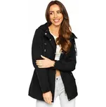 DÁMSKÁ PŘECHODNÁ BUNDA PARKA S KAPUCÍ ČERNÁ 7038 DENLEY_2XL