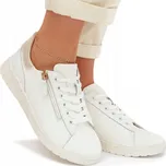 DÁMSKÉ POLOBOTKY Z PŘÍRODNÍ KŮŽE ŠNĚROVACÍ NA ZIP BÍLO-ZLATÉ 38