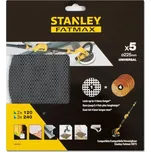 SADA BRUSNÝCH MŘÍŽEK STANLEY 2x120G 3x240G 225MM