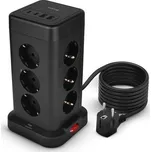 Huslog 15W 12xzásuvka, 2xUSB-C, 2xUSB (OWN000127) černý