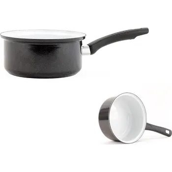 Hrnec Belix Standard Smaltovaný rendlík s držadlem černý 16 cm