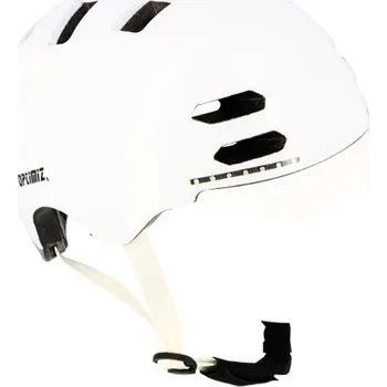 Chránič hlavy OPTIMIZ Městská helma s LED a blinkry Optimiz O370 M/55–58cm BÍLÁ
