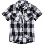 Pánská košile Brandit Checkshirt Halfsleeve - bílá, černá S