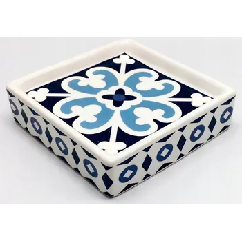 Mýdlenka KERAMICKÁ MÝDLENKA V MAROCKÉM STYLU MODRÁ BOHO ETNO AZULEJO