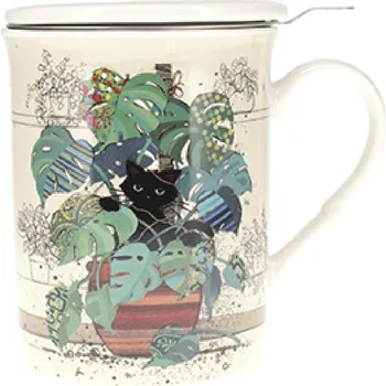 Hrnek 370 ml s pokličkou a sítkem TIS34H03 BUG ART KIUB